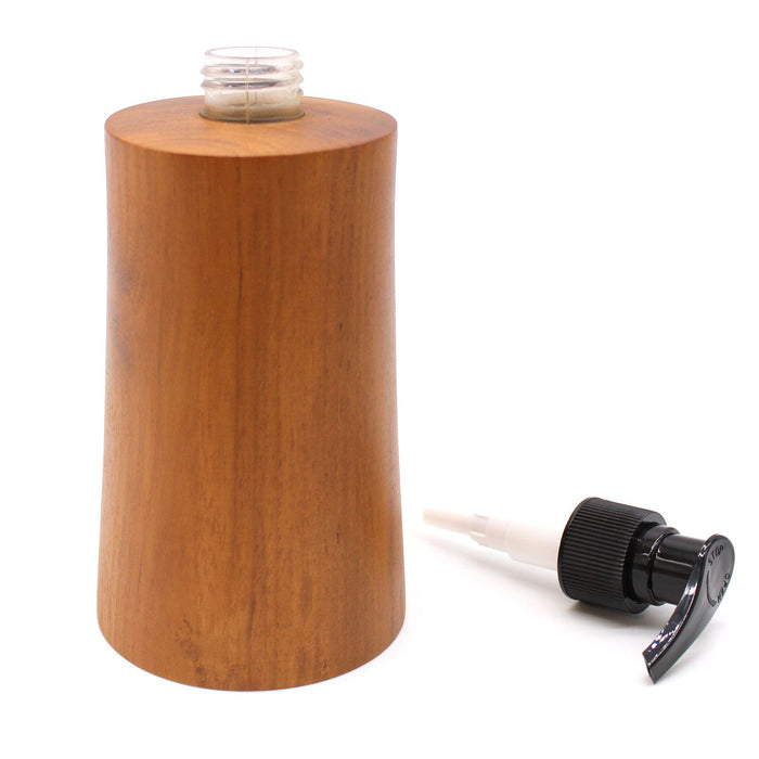 Seifenspender aus natürlichem Teakholz – konisch zulaufend – 200 ml
