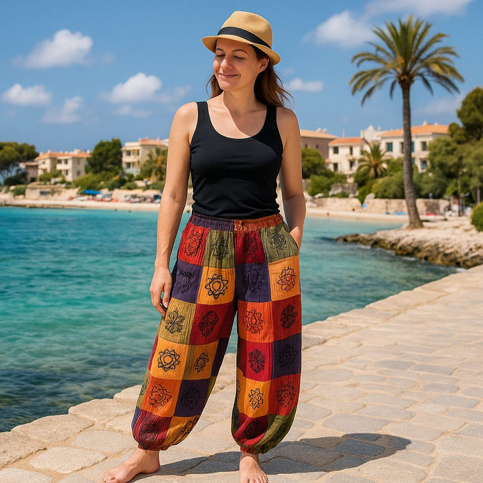 Patchwork Hose – Orange – S/M