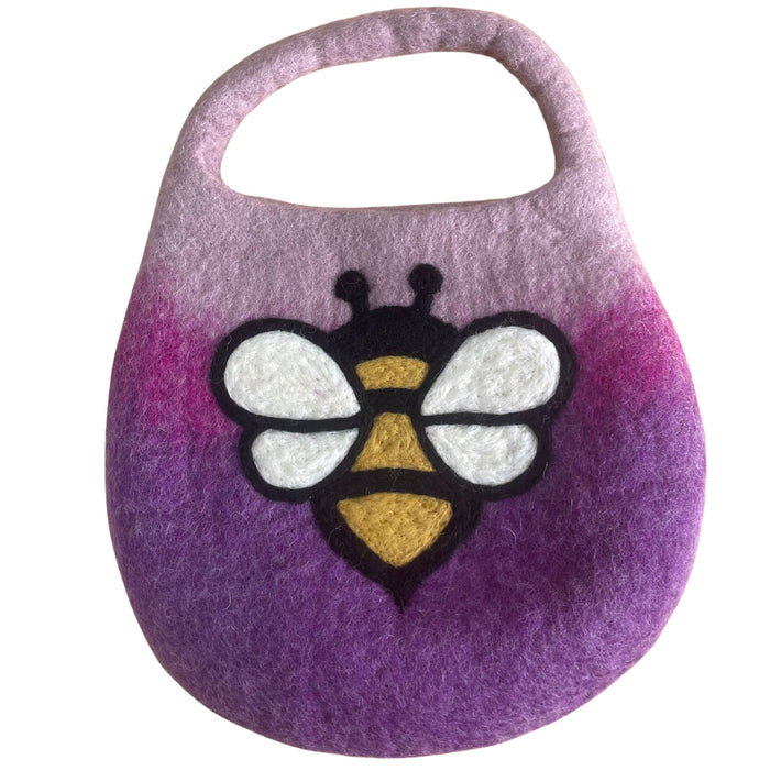 Wassergefilzte Tasche – Biene, Lavendel