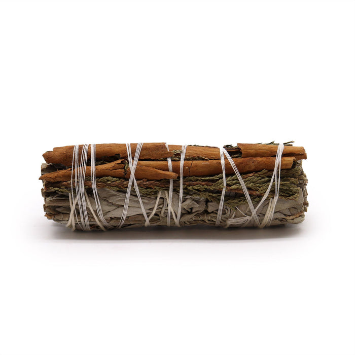 Smudge Stick - White Sage, Cedar & Cinnamon (10cm)