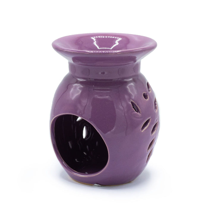 Keramik-Duftlampe - Blumenmuster, Lavendel
