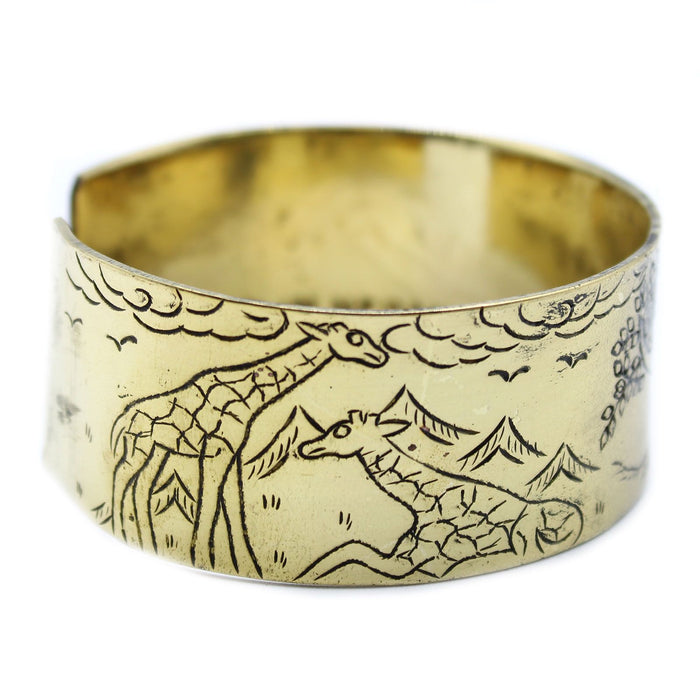 Tibetan Mantra Bracelet - Tree of Life, Extra Wide Brass