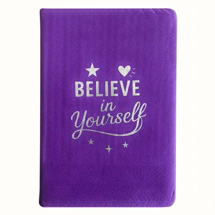 Lavender Velvet Notebook - 80 pages - Believe Yourself
