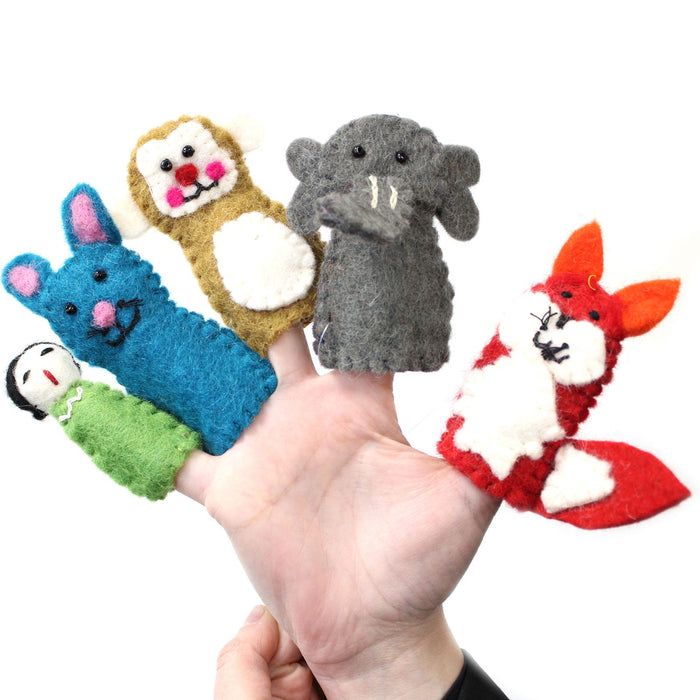 36x Filz-Fingerpuppen-Set – Tiere