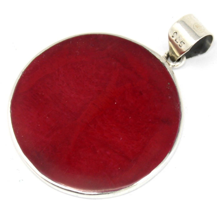 Sterling Silver & Coral Effect Pendant - Tree of Life (30mm)
