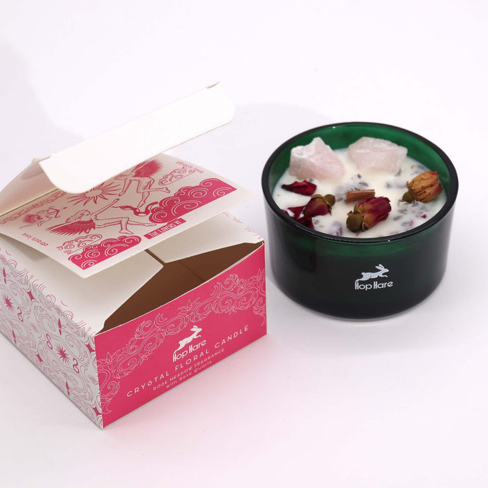 Hop Hare Crystal Magic Flower Candle - Die Liebenden