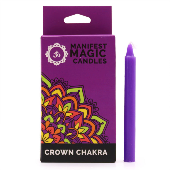 Manifest Magic Candles - Kronenchakra, Violett