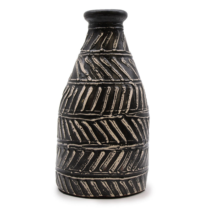 Dekorative konische Keramikvase – Griechisch, Schokolade