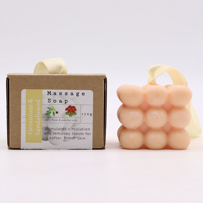 Massage-Seife - Geranium & Sandelholz