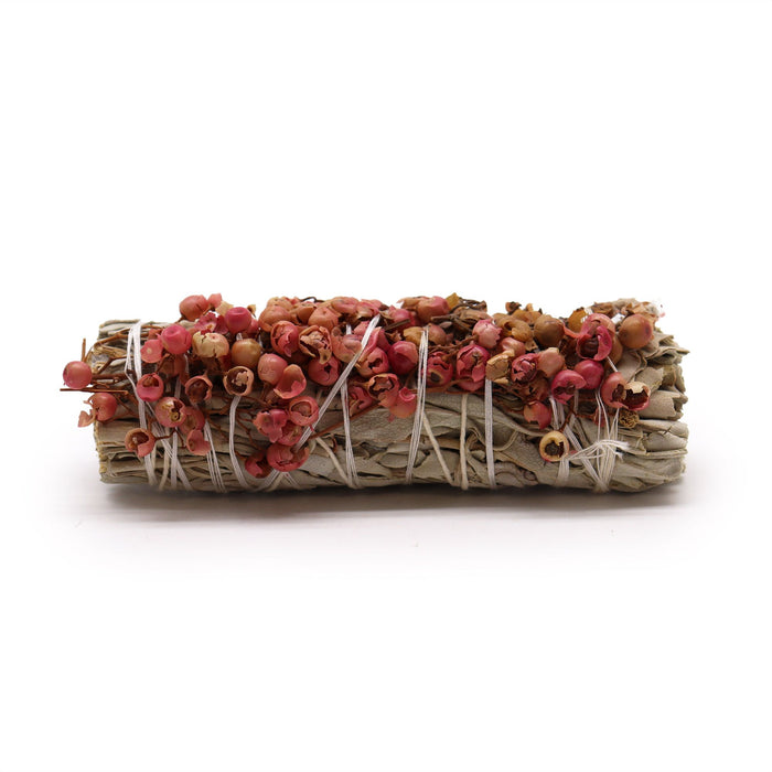 Smudge Stick - White Sage & Pirul Seed (10cm)