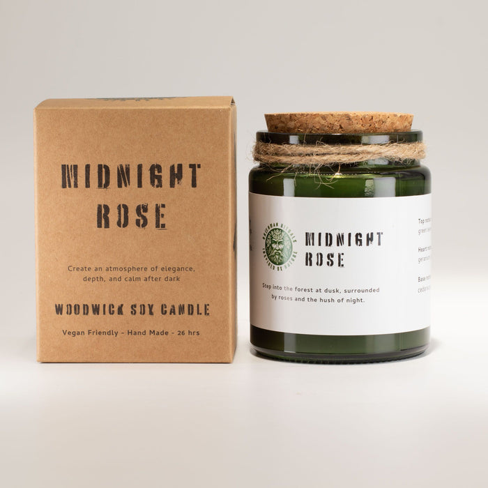 Greenman Woodwick Sojakerze - Midnight Rose