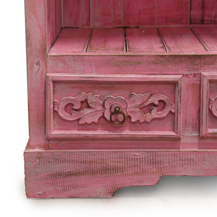 Albasia Badezimmerschrank – Rosa gewaschen