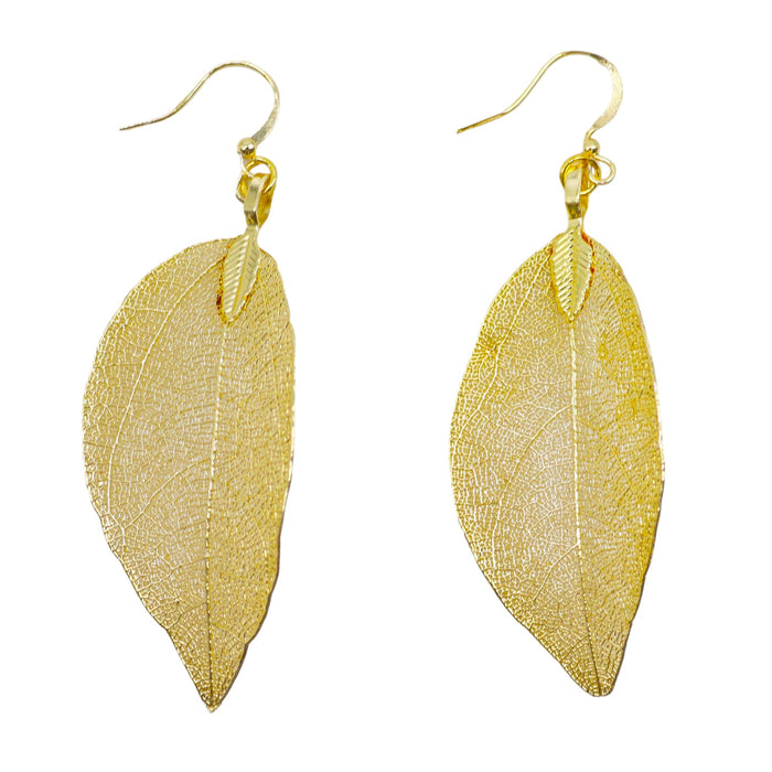 Tapferkeitsblatt-Ohrringe - Gold