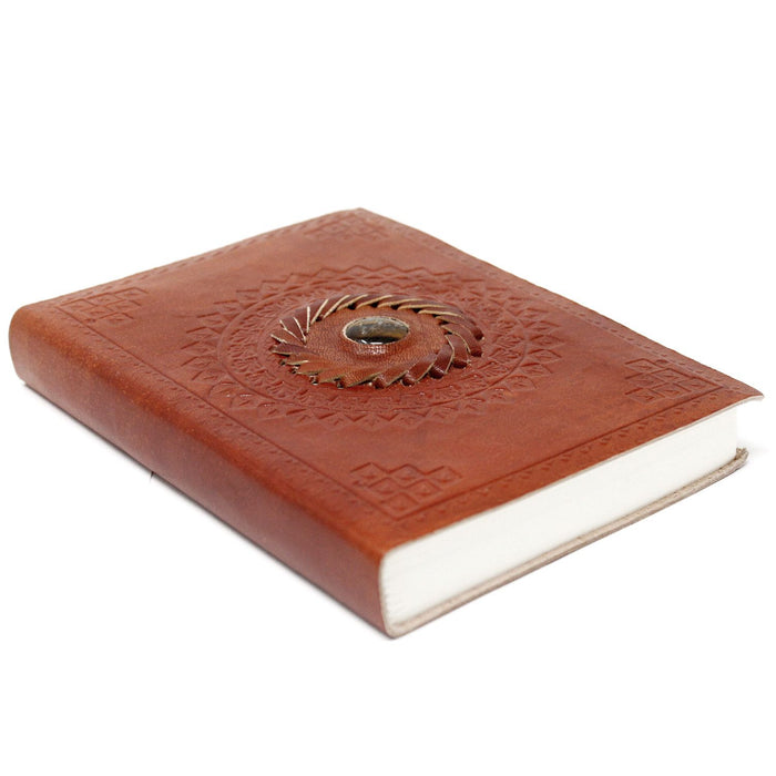 Leder-Notizbuch - Tigerauge (18x13 cm)
