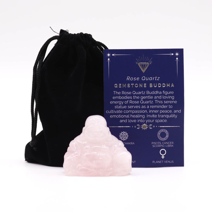 Edelstein Buddha - Rosenquarz
