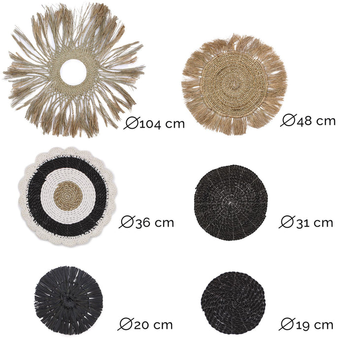 Natural Wall Art - Abu-Abu Collection - Set of 6