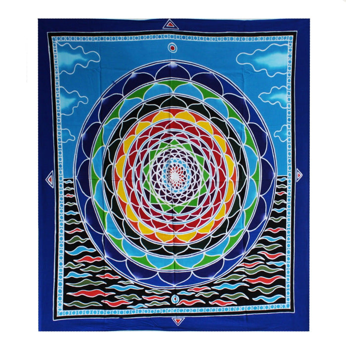 Batik Wall Hanging - Mandala In The Clouds