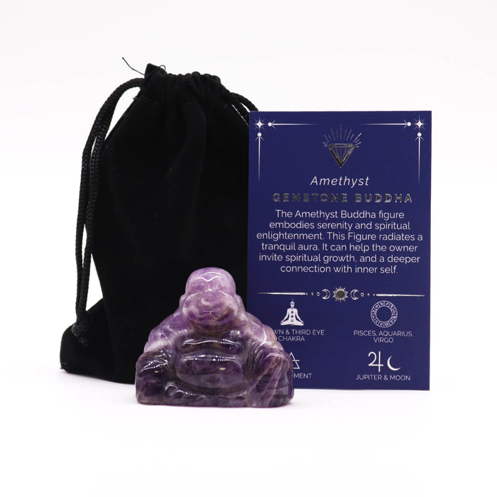 Edelstein-Buddha - Amethyst