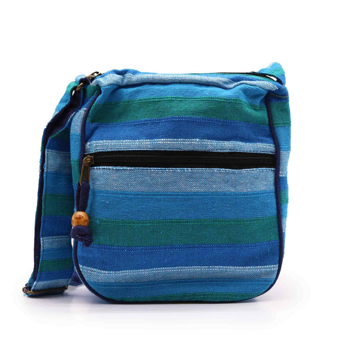 Große Nepal Sling Bag – Blaue Flüsse