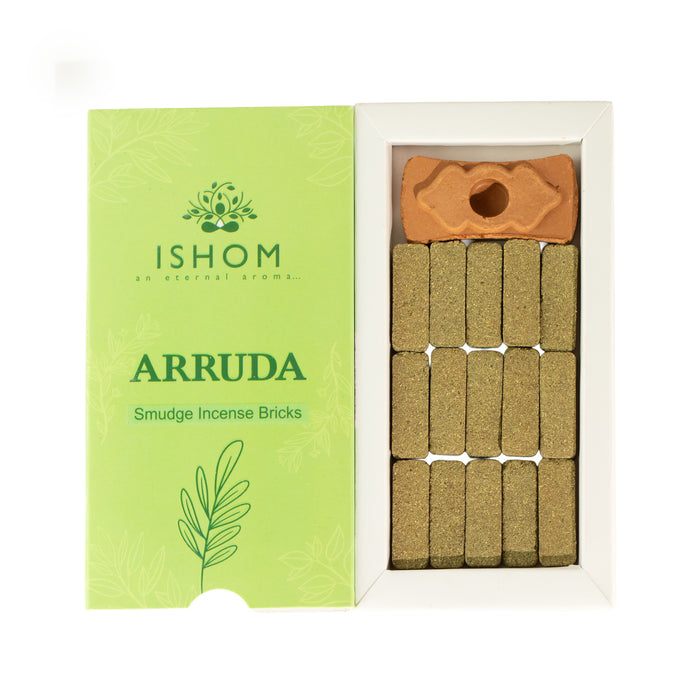 ISHOM Incense Smudge Bricks & Burner - Arruda