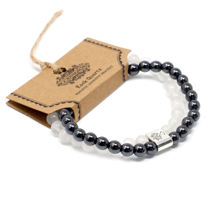 Magnetisches Edelsteinarmband - Bergkristall