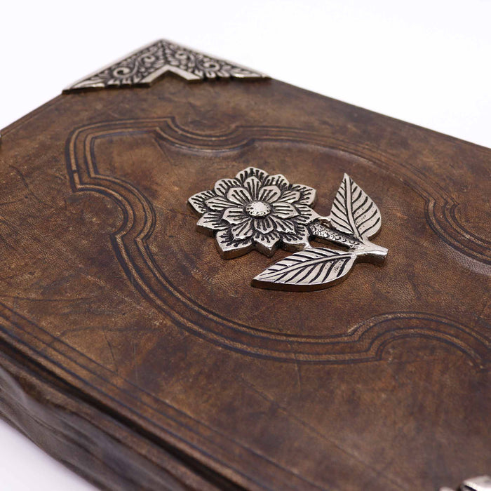 Leder Notizbuch - Rose (25x18cm)