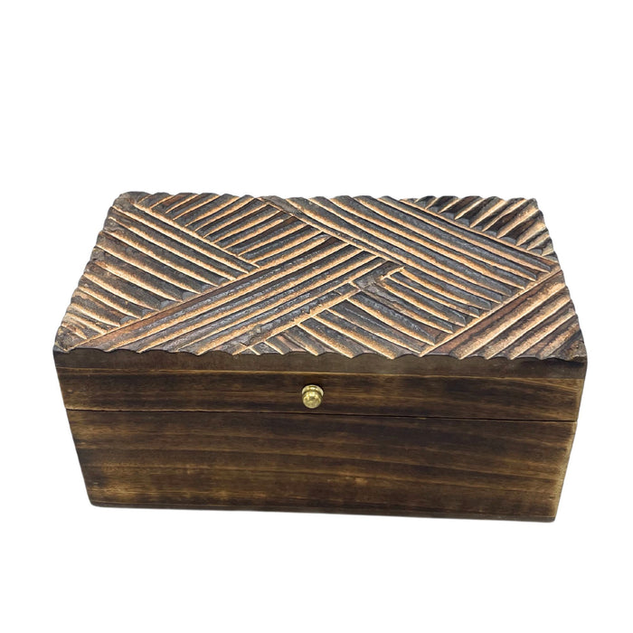 Vintage Deco Multi-Purpose Wooden Box - Antique Lines