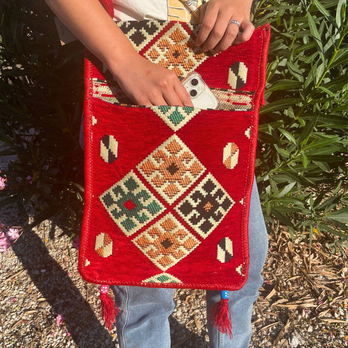 Kilim Umhängetasche Sommer - Rot