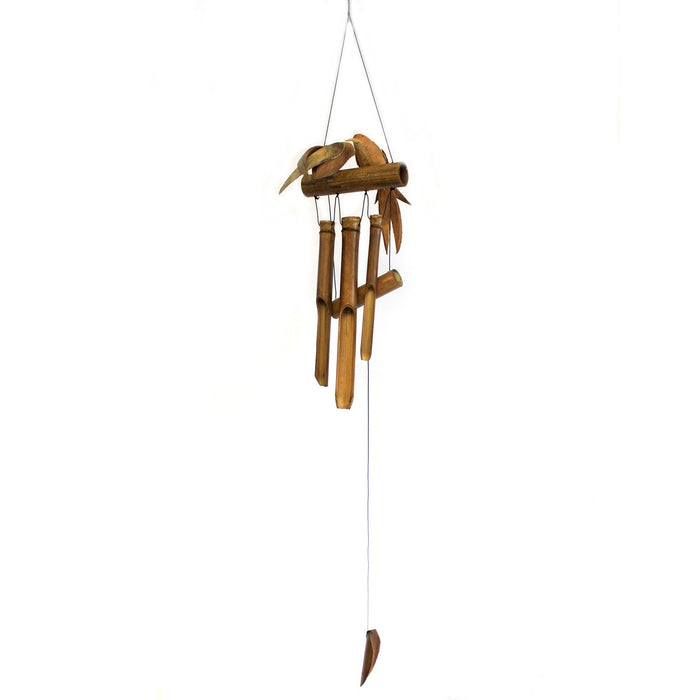Natürliches Bambus-Windspiel mit zwei Vögeln