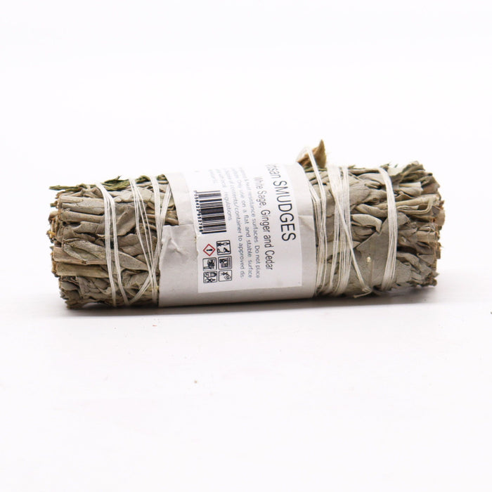 Smudge Stick - White Sage, Ginger & Cedar (10cm)