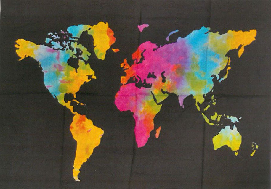 Cotton Wall Art - World