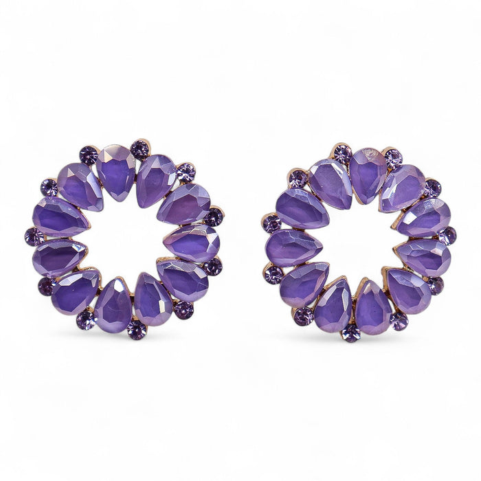 Nymph Aurora Glass Earrings - Loop, Lavender