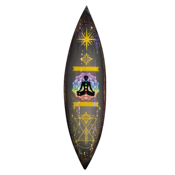 Emaille Räucherschale - Mangoholz - Chakra