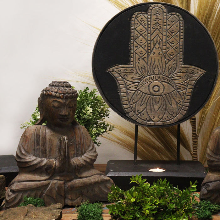 Buddha Feng Shui Set - Hamsa, Grau
