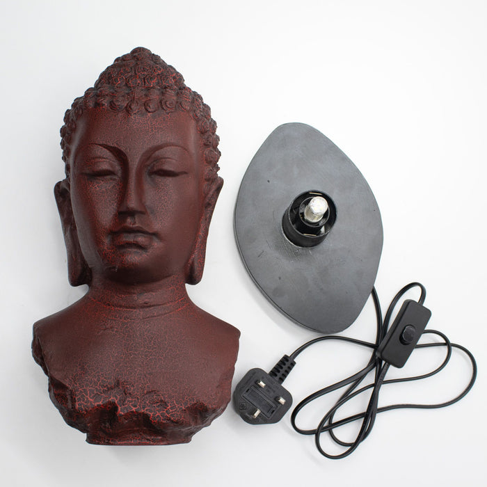 Buddha Glow Lamp - Bust, Molton Lava Crackle