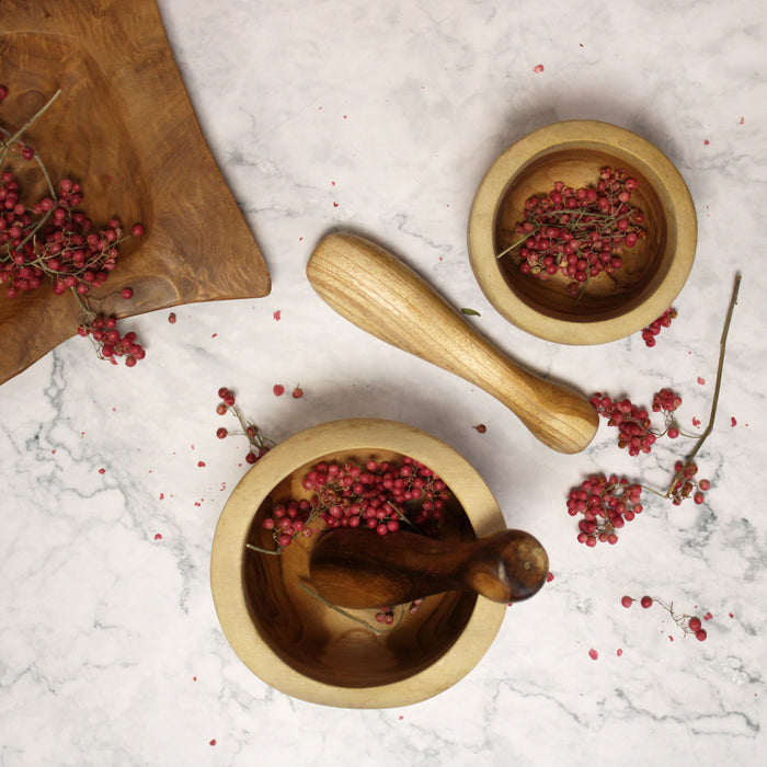 Ergo Teak Pestle & Mortar - Large