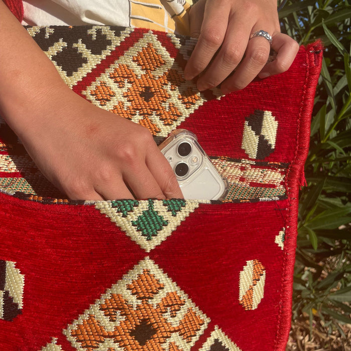 Kilim Umhängetasche Sommer - Rot