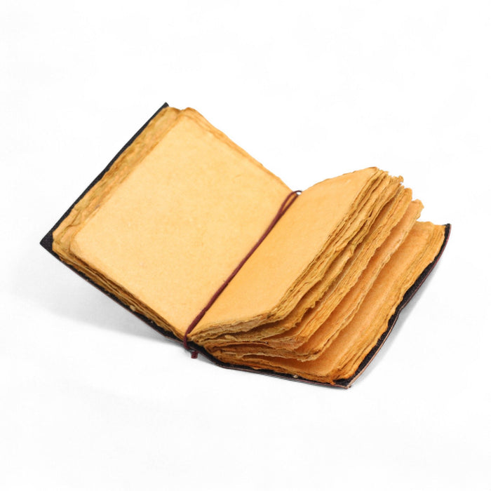 Carnet en cuir – Tous les jours ne sont pas forcément bons, bords frangés (12,7 cm x 8,9 cm)