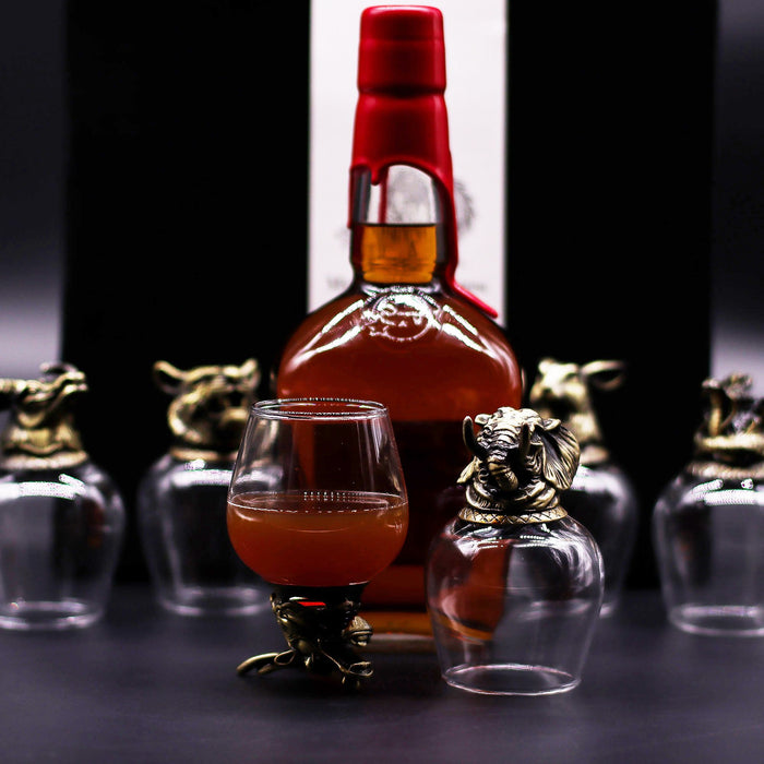 Gift Set of 6x Glasses (100ml) - Mystical Creatures, Antique Bronze