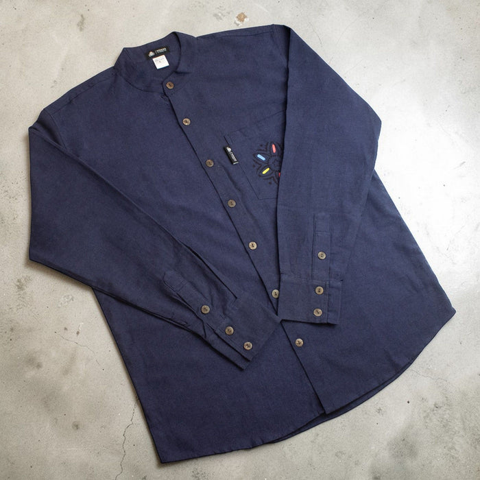 Soft Cotton Kathmandu Shirt - Indigo (Large)