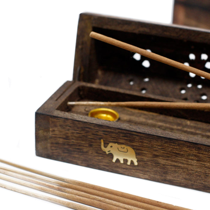 Räucherbox aus natürlichem Mangoholz