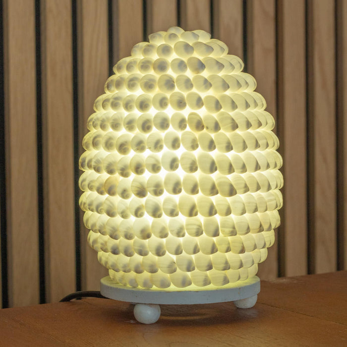 Boho Buting Shell Lamp - Oval, 15cm