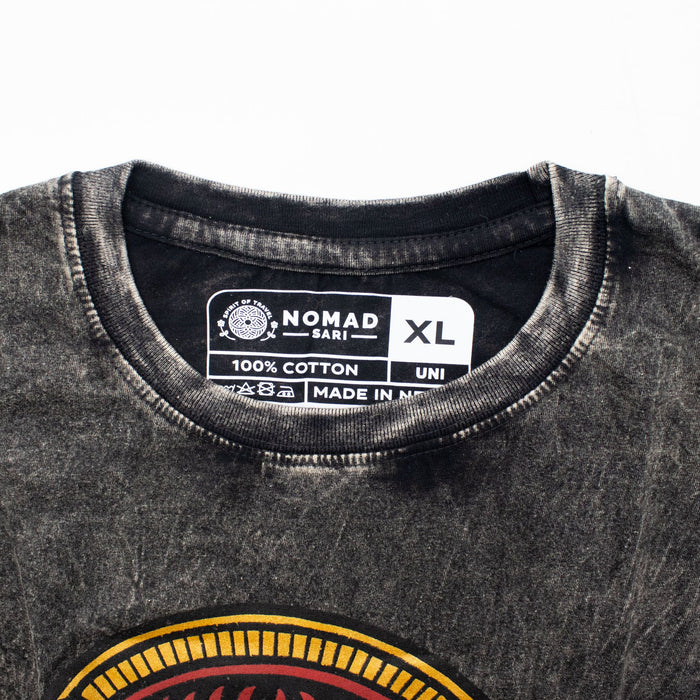 Stonewashed Cotton T-Shirt - Rebel, Charcoal (XL)