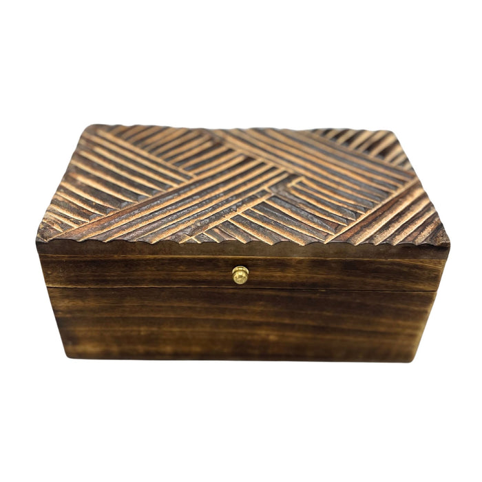 Vintage Deco Multi-Purpose Wooden Box - Antique Lines
