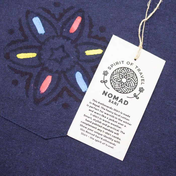 Soft Cotton Kathmandu Shirt - Indigo (Large)