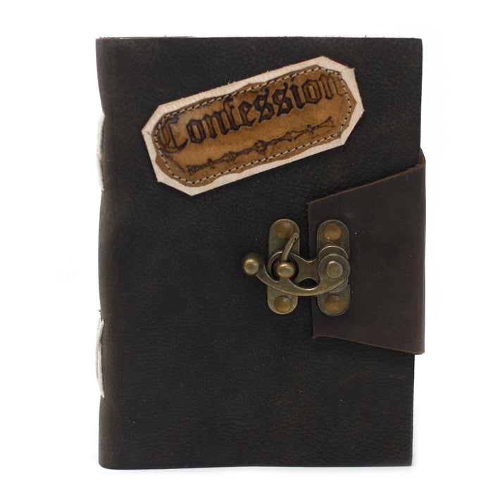 Leder Notizbuch - Geständnisse (17,78 cm x 12,7 cm)
