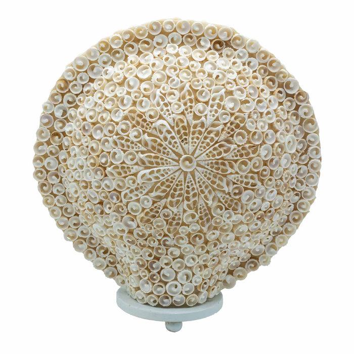 Large Boho Cut Art Sea Shell Lamp - Round, 30cm