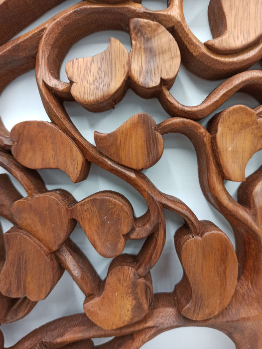 Carved Wooden Plaque - Tree of Life 'Love'