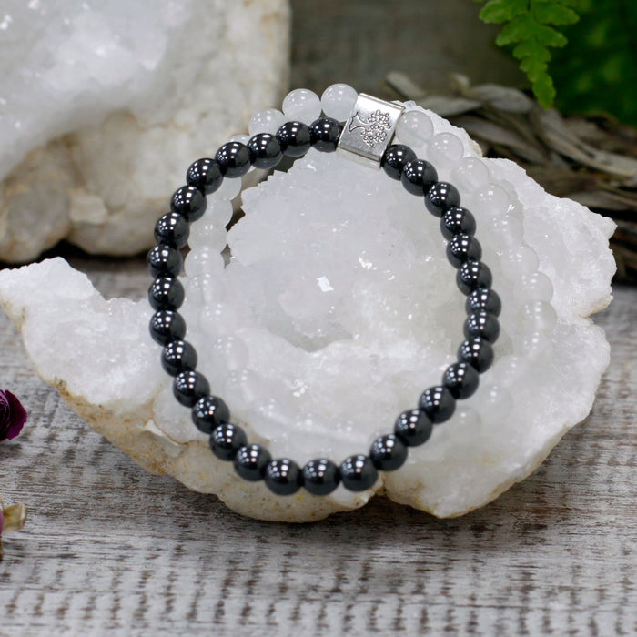 Magnetisches Edelsteinarmband - Bergkristall