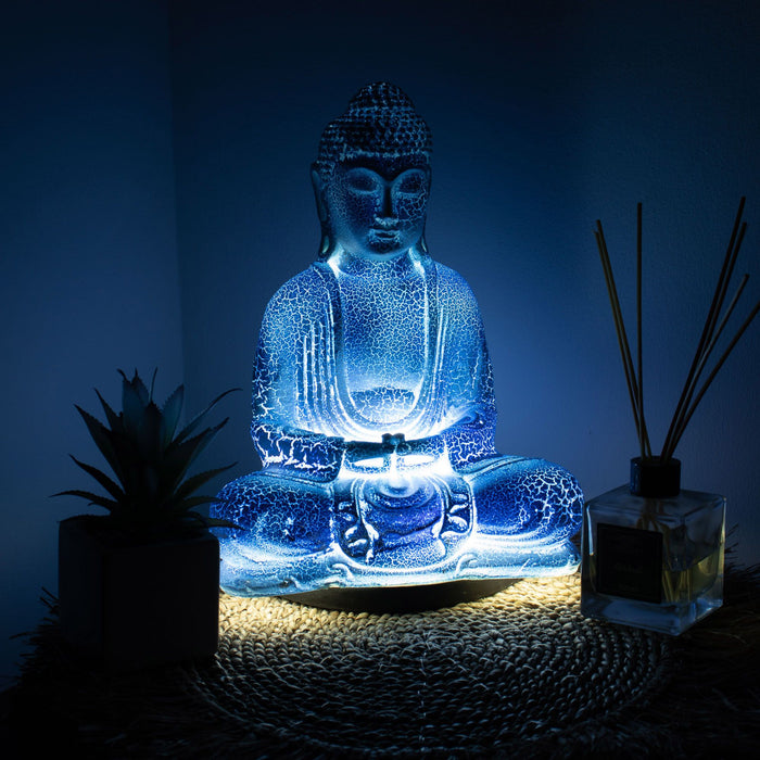 Buddha-Glühlampe – Meditation, Himmelblau